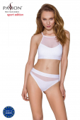 Спортивний топ з прозорою вставкою Passion PS006 TOP XL, white