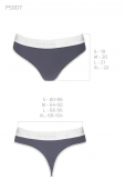Спортивні трусики-стрінги Passion PS007 PANTIES M, dark grey