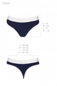 Спортивні трусики-стрінги Passion PS007 PANTIES L, navy blue