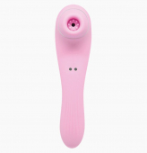Вібратор та вакуумний кліторальний стимулятор 2-в-1 Alive Quiver Magenta Pink оновлена ​​модель