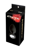 Анальна пробка з кристалом MAI Attraction Toys №49 Black (м'ята упаковка)