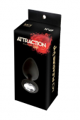 Анальна пробка з кристалом MAI Attraction Toys №49 Black (м'ята упаковка)