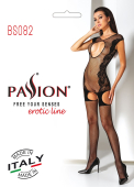 Ажурний бодістокінг з панчохами Passion BS082 black
