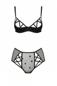 Еротичний комплект з малюнком Passion LOVELIA BIKINI L/XL, black