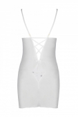 Сорочка з вирізами на грудях, стрінги Passion LOVELIA CHEMISE S/M, white