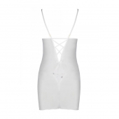 Сорочка з вирізами на грудях, стрінги Passion LOVELIA CHEMISE S/M, white