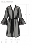 Повітряний пеньюар Passion LOVELIA PEIGNOIR XXL/XXXL, black