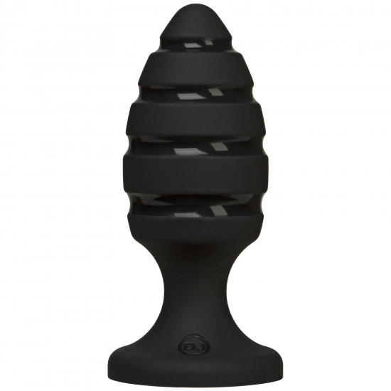 Анальний плаг зі спіральним каналом Doc Johnson Platinum Premium Silicone — The Blast — Black