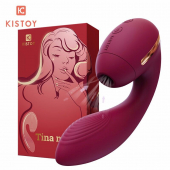 Вакуумний вібратор KISTOY Tina Mini Violet, вагінально-кліторальний