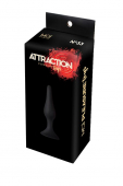 Анальна пробка з присоскою MAI Attraction Toys №33 Black, довжина 11,5cм, діаметр 3см