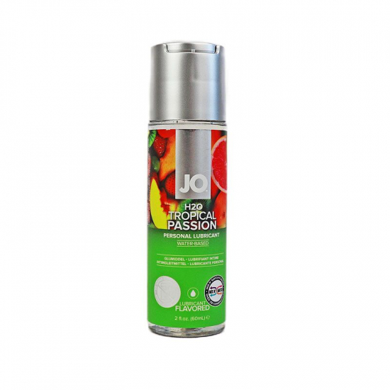 Змазка на водній основі JO H2O — Tropical Passion (60 мл) без цукру, рослинний гліцерин