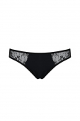 Трусики-сліпи з мереживною сіточкою Passion DINA THONG L/XL, black