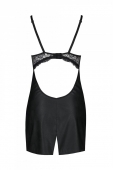 Бебі-дол з еко-шкіри та мережива Passion LOONA CHEMISE L/XL, black