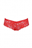 Трусики-бразиліана з квіткового мережива Passion RAJA THONG L/XL, red