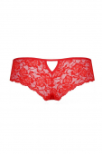 Трусики-бразиліана з квіткового мережива Passion RAJA THONG XXL/XXXL, red