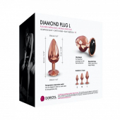 Металева анальна пробка із прикрасою у вигляді кристалу Dorcel - Diamond Plug L
