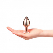 Металева анальна пробка із прикрасою у вигляді кристалу Dorcel - Diamond Plug M