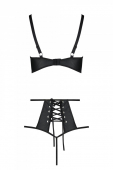Розпродаж!!! Комплект з екошкіри Passion Tamaris Set black S/M, бюстгальтер та трусики