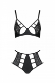 Розпродаж!!! Комплект з екошкіри Passion Tamaris Set black XXL/XXXL, бюстгальтер та трусики