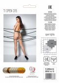 Тілесні колготки з доступом, контрастна подвійна резинка Passion TIOPEN 015 3/4 (20 den) beige