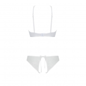 Комплект: бра, трусики з ажурним декором та відкритим кроком URSULA SET L/XL, white