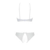 Комплект із бра, трусиків з ажурним декором та відкритим кроком Passion URSULA SET XXL/XXXL, white