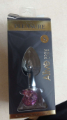 Металлическая анальная пробка с кристаллом Alive Mini Metal Butt Plug Pink S (порвана упаковка!!!)