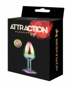 Металева анальна пробка MAI Attraction Toys №72 Rainbow