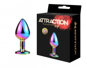 Металева анальна пробка MAI Attraction Toys №73 Rainbow