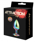 Металева анальна пробка MAI Attraction Toys №74 Rainbow