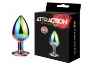 Металева анальна пробка MAI Attraction Toys №74 Rainbow