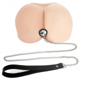 Силіконова анальна пробка Art of Sex Metal Anal Plug with Leash size L з повідцем Black