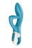 Вібратор-кролик із потрійним відростком Satisfyer Embrace me Turquoise, 2 мотори, діаметр 3,6 см