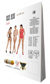 Бодістокінг з доступом Passion BS086 white, вертикальна сітка, виріз на спинці