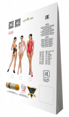 Бодістокінг з декольте Passion BS088 white, імітація корсетної шнурівки