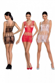 Бодістокінг мінісукня з метеликами Passion BS090 One Size red
