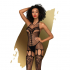Бодістокінг Penthouse Fancy Me S/L Black, відкритий доступ, фантазійний малюнок, імітація панчіх