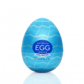 Мастурбатор-яйце Tenga Egg Wavy II Cool з подвійним хвилястим рельєфом та охолоджувальним ефектом
