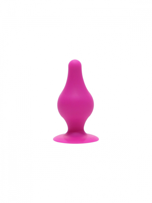 Анальна пробка SilexD (Model 2 size XS) Pink двошаровий, силікон+Silexpan, діаметр 2,9 см