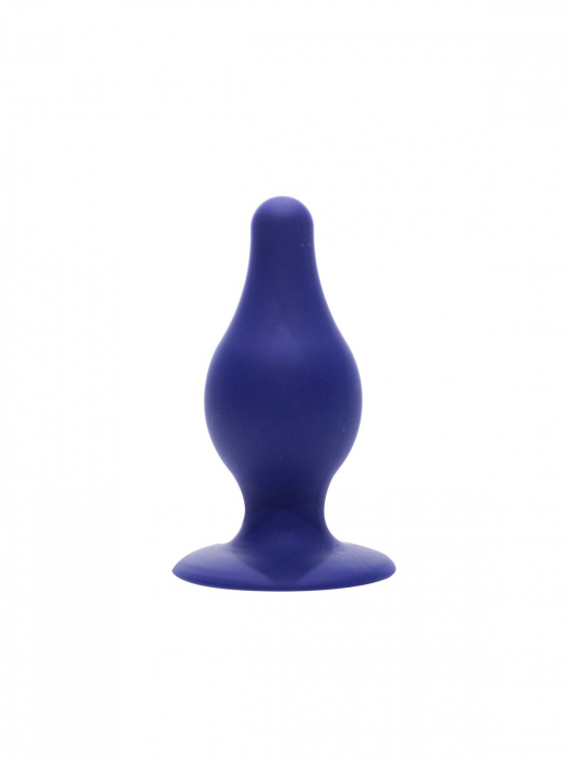 Анальна пробка SilexD (Model 2 size M) Blue двошаровий, силікон+Silexpan