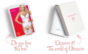 Сатиновий мереживний корсет Obsessive 810-COR-2 babydoll & thong L/XL, білий, корсет, танга