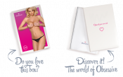 Мереживні танги з двома отворами Obsessive 831-THC-1 crotchless thongL/XL, чорні, бантики