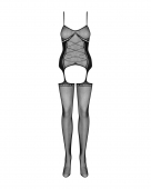 Бодістокінг Obsessive Bodystocking G314 S/M/L, імітація корсета та корсетної шнурівки