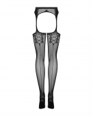 Сітчасті панчохи-стокінги зі стрілкою Obsessive Garter stockings S314 S/M/L, чорні, імітація гартері