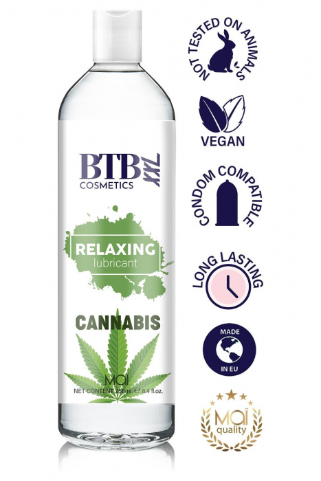 Змазка на гібридній основі BTB Relaxing Lubricant Cannabis (250 мл)