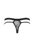 Чоловічі прозорі стринги Passion 029 THONG COLLIN S/M Black, сітка