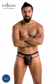 Чоловічі прозорі стринги Passion 029 THONG COLLIN XXL/XXXL Black, сітка