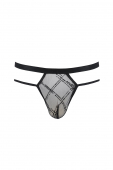 Чоловічі прозорі стринги Passion 029 THONG COLLIN XXL/XXXL Black, сітка