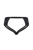 Чоловічі труси з ланцюжком Passion 030 SLIP TOM S/M Black, екошкіра, відкриті сідниці