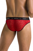 Чоловічі напівпрозорі труси Passion 031 SLIP MIKE S/M Red, під леопард